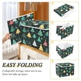 thumbnail image 4 of Storage Box With Lid 16.5x12.6x11.8In Foldable Stacked Household Storage Box Colorful Cute Christmas Tree, 4 of 7