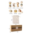 thumbnail image 2 of Hearth & Gear 7 PCS Wooden Baby Toys Set Organic Rattles 0 6 Month & Montessori Musical Instruments For 0 12 Month Natural Toddler Developmental Toys Multiplication Games Fraction Tiles with Tray, 2 of 6