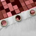 thumbnail image 4 of Manfei Chic Red Geometric Blackout Curtains Set of 2 (52x84 Each), Modern Square Abstract Window Curtains, Teens Boys Girls Kids Curtains and Drapes, Black Out Curtains Home Decor, 4 of 6