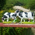 thumbnail image 3 of Cute Decorative Resin Cow Figurine - Vintage Animal Farm Ornament - Garden Home Decor, 3 of 8