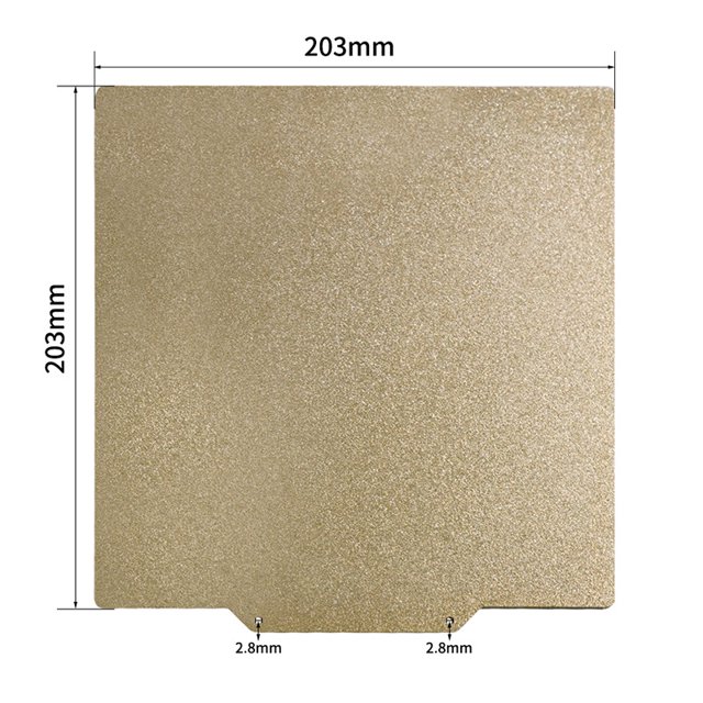 Impresión 3D en cama caliente pei, pulverización de doble cara, película de acero magnético, película de plataforma Voron, fácil de quitar, borde antideformación