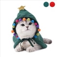 thumbnail image 2 of Yuedong Funny Christmas Cat Kitten Clothing Cosplay Cloak Warm Puppy Role Play Fancy Dressing Up Costume Photo Props Home Xmas Decorations Pet Supplies, 2 of 6