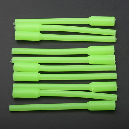 PASILI 10pcs Night Fishing Silicone Luminous Sleeve Tube Glow In the Dark Anti