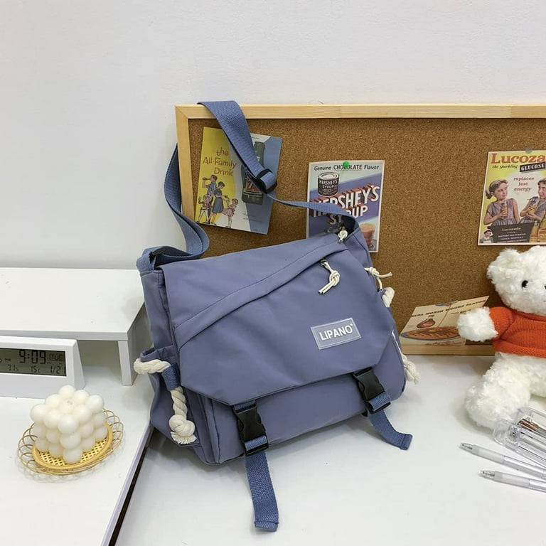 YAZI Cute Messenger Bag for Women Kawaii Shoulder Crossbody Bag with Kawaii  Accessories Aesthetic Tote Bag Cute Japanese Schoolbag 