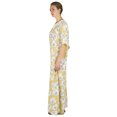 thumbnail image 4 of Sakkas Maha Soft Womens Short Sleeve Nightgown Sleep Dress Breathable No Bunch Up - Camel-floral - XL, 4 of 5