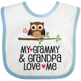 thumbnail image 3 of Inktastic Grammy and Grandpa Love Me Owl Girls Baby Bib, 3 of 4