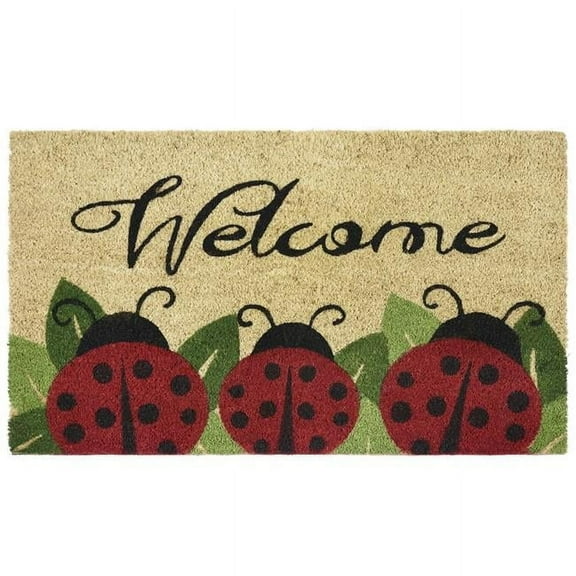 Achim 18 x 30 in. Printed Coir Door Mat, Ladybug