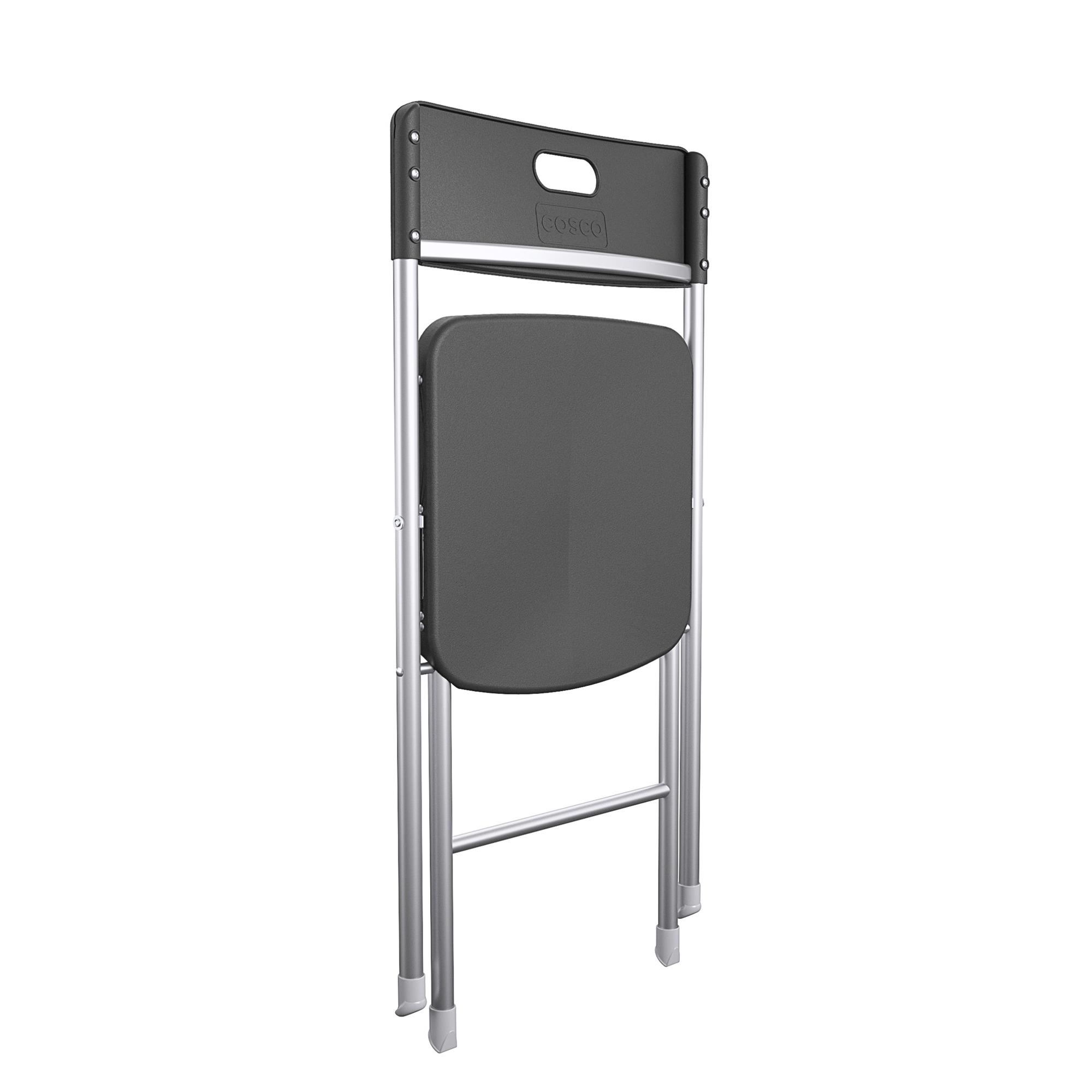 Mainstays Resin Seat & Back Folding Chair, Black - image 5 of 7