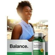 Sunflower Lecithin 2400mg | 60 Softgels | Naturally Occurring Phospholipids | Non-GMO, Gluten Free Supplement | By Horbaach