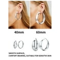 thumbnail image 3 of U7 Women Hoop Earring Chunky 60mm Earring Stainless Steel Earrings Collection Christmas Birthday Gift for Daughter Wife, 3 of 7