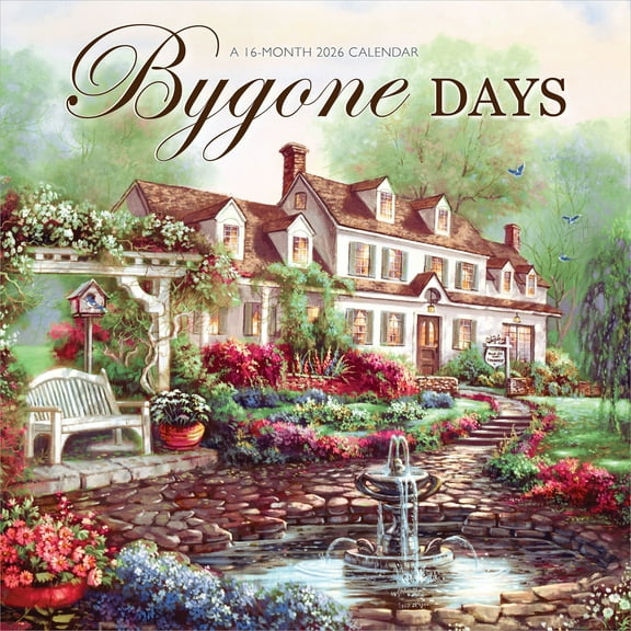 Bygone Days | 2026 12x24" (Hanging) Wall Calendar | Plastic-Free | Hopper Studios