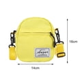 thumbnail image 3 of Bolso 3 piezas de lona para mujer, bandolera de retazos, miniinformales (amarillo), 3 of 6