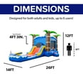 thumbnail image 3 of HeroKiddo Ocean Shark 26' Commercial Bounce House Water Slide with Splash Pool (with Blower), 3 of 11