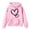 Pink, variant on Toddler Baby Girls Hoodies Sweatshirts Valentine's Day Pullover hooded Long Sleeve Heart Graphics Tops Clothes 5-6 Years,Black