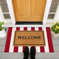 thumbnail image 2 of iOhouze Outdoor Rugs Red and White Striped Porch Rug 2.3 x3.6 ft Outdoor Doormats Front Door Rug for Front Door Kitchen Hallway Bedroom Laundry Room, 2 of 8