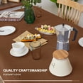 thumbnail image 3 of Deconovo Fall Rectangle Tablecloth, Waterproof Solid Color Table Cover with Rolled Sides for Thanksgiving Dining Decor, 54"x72", Brown, 3 of 8