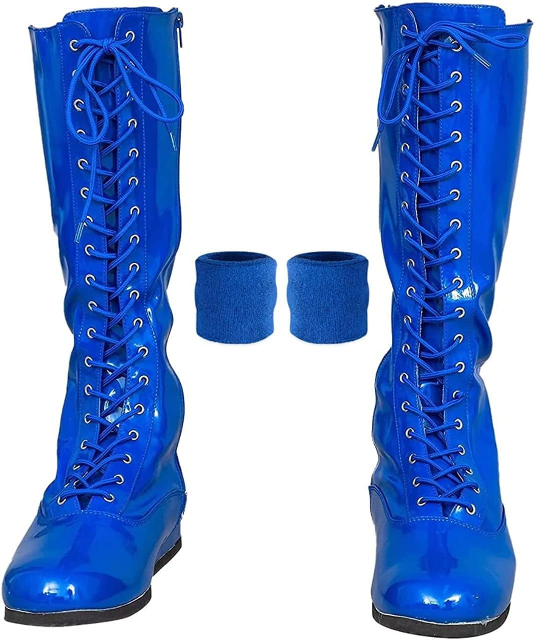Pro Wrestling LaceUp Boots and Coordinating Wristbands