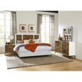 thumbnail image 2 of Lexicon Oslo Wood California King Bed in 2-Tone Finish (White and Walnut), 2 of 6