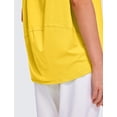 thumbnail image 3 of Remera CRZ YOGA de Algodón Pima, Corte Holgado, Cuello Barco, Amarilla, 3 of 4