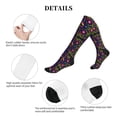 thumbnail image 5 of Lsque Colorful Mexican Pattern Sport Compression Socks for Men & Women 15-20 mmHg Knee High Nurse Pregnant Running Medical and Travel Athletic, 5 of 6