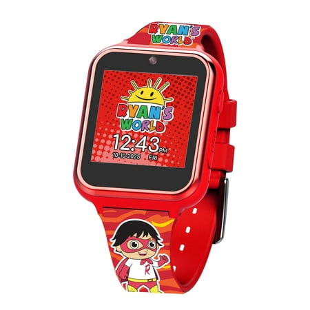 Ryan's World Unisex Child iTime Interactive Smartwatch 40mm in Red - RYW4035WM