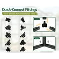 thumbnail image 4 of Jocisland Chalet Greenhouse 12x10x8 ft with Quick-Connect Fittings, for Outdoors Garden Backyard, Walk-in Aluminum Greenhouse with 2 Vents, Black, 4 of 7