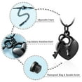 thumbnail image 6 of Personalize Stainless Steel Heart Locket with Key Cremation Urn Pendent for Ashes and Chain Ash Holder Necklace for Cremation Ashes Keepsake Memorial Jewelry, 6 of 8