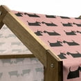 thumbnail image 4 of Scottie Dog Pet House, Animals Romance Couple in Love with Hearts on Pink Polka Dotted Background, Outdoor & Indoor Portable Dog Kennel with Pillow and Cover, 5 Sizes, Multicolor, by Ambesonne, 4 of 4