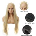thumbnail image 6 of Unique Bargains Lace Front Wigs for Women 24" Blonde Long Straight Hair with Wig Cap, 6 of 6
