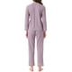 thumbnail image 3 of INSPIRAR CHIC Pijamas de Algodón para Mujeres, Conjuntos de Ropa de Dormir de Manga Larga con Pantalones y Bolsillos, Talla XL, Color Púrpura, 3 of 6