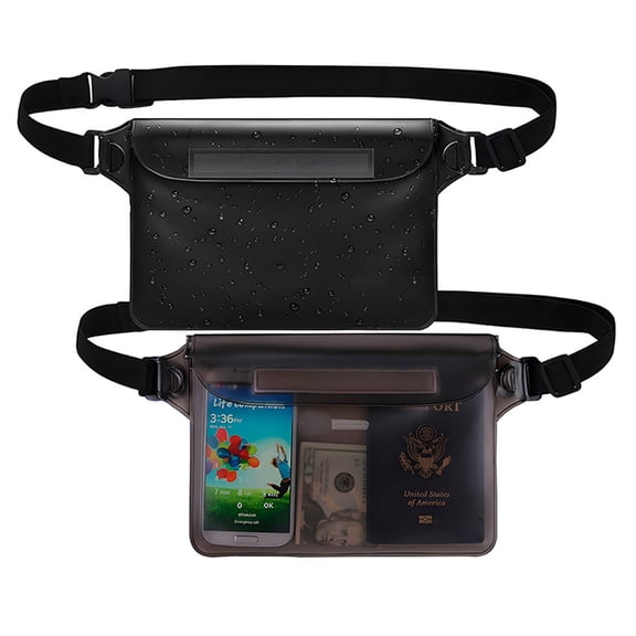 UHIAGREE Waterproof Fanny Pack,8.7'' Floating Waterproof Phone Pouch for Phone,Adjustable Strap,2pcs