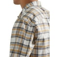 thumbnail image 3 of ATG by Wrangler Men's Long Sleeve Hike to Fish Shirt, Bistre Plaid, 3 of 5