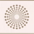 thumbnail image 1 of Modern Abstract Brown Dots in Circle Cotton White Wallpaper Border Geometric Design, Roll 15' x 5'', 1 of 3