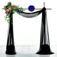 thumbnail image 2 of MDS pack of 2 panels (30" width width x 20Ft Long Long ) Wedding Arch Draping Fabric sheer Chiffon Fabric Drapery for Wedding Ceremony - Black, 2 of 7