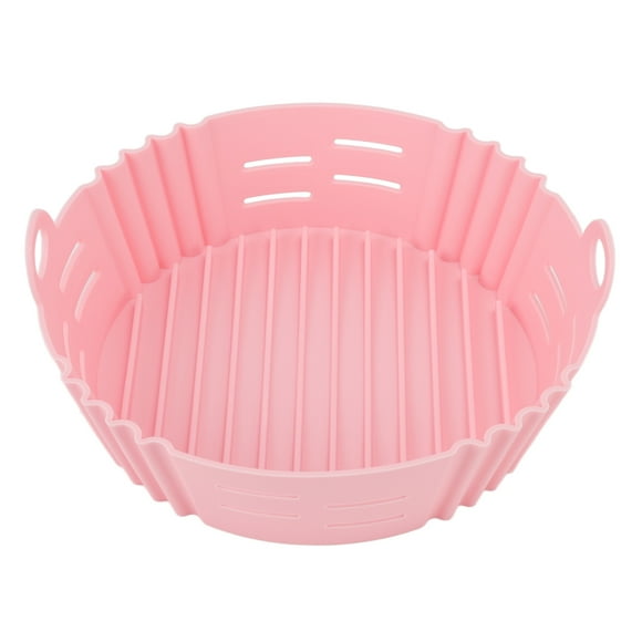 Qukaim Insert de friteuse en silicone résistant à la chaleur élastique lavable de qualité alimentaire réutilisable pour la cuisson Rose