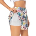 thumbnail image 3 of Lsque Colorful Chameleons Printed Women's Running Shorts with Liner Pockets,Elastic Quick Dry Workout Athletic Gym Yoga Shorts,Womens High Waist Shorts-Small, 3 of 9