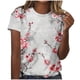 thumbnail image 1 of Tops Y Blusas de las Mujeres Estampadas Cuello Redondo Manga Corta, Poliéster Casual Top para Diario, Fiesta Y Todas las Estaciones, 1 of 5