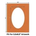 thumbnail image 2 of Basketball Texture Picture Frame Mat for 8.5x11 Frames - Oval Opening for 5.5x8.5 Photos - 10 Mats, 2 of 7