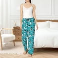 thumbnail image 4 of Balery Penguins On The Ice In The Sea Pantalones de pijama para mujer, pijamas ultraligeros, pantalones de estar por casa-Large, 4 of 6