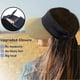 thumbnail image 3 of Women Straw Sun Visor Hat Wide Brim Summer UV Protection Beach Cap Foldable Korean Style-Khaki, 3 of 4