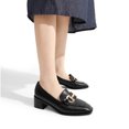 thumbnail image 5 of DREAM PAIRS Loafers with Heels for Women Leather Chunky Loafer Shoes Penny Casual, 5 of 5