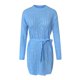 thumbnail image 5 of Gibobby Suéter para mujer, Suéter suelto de lana de cachemira con cuello redondo para mujer, de manga corta, otoño(Azul,M), 5 of 5