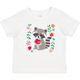 thumbnail image 3 of Inktastic Woodland Raccoon Spring Flowers Girls Baby T-Shirt, 3 of 5