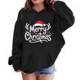 thumbnail image 2 of Boys Girls Christmas Hoodie Long Sleeve Merry Christmas Graphic Hooded Sweatshirt with Pockets Kids Pullover Tops 2-13 Years, 2 of 6