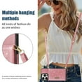 thumbnail image 6 of Dteck Crossbody Wallet Case for iPhone 11 Pro Max with RFID Blocking Card Slot Holder,Magnetic Flip Folio Purse Case,PU Leather with Bling Diamond Design Hangbag with Detachable Lanyard Strap,Pink, 6 of 8