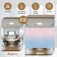 thumbnail image 6 of Pink Blue Ombre Window Privacy Film, Pink Gradient Color Modern Abstract Art Static Cling UV Sun Blocking Tint Film Heat Control Windows Films for Bedroom Bathroom, Window Stickers 17.7"x39.3", 6 of 8