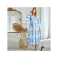 thumbnail image 3 of Women Nightdress Autumn Winter Long-Sleeved Print Pajamas Casual Nightgown, 3 of 6