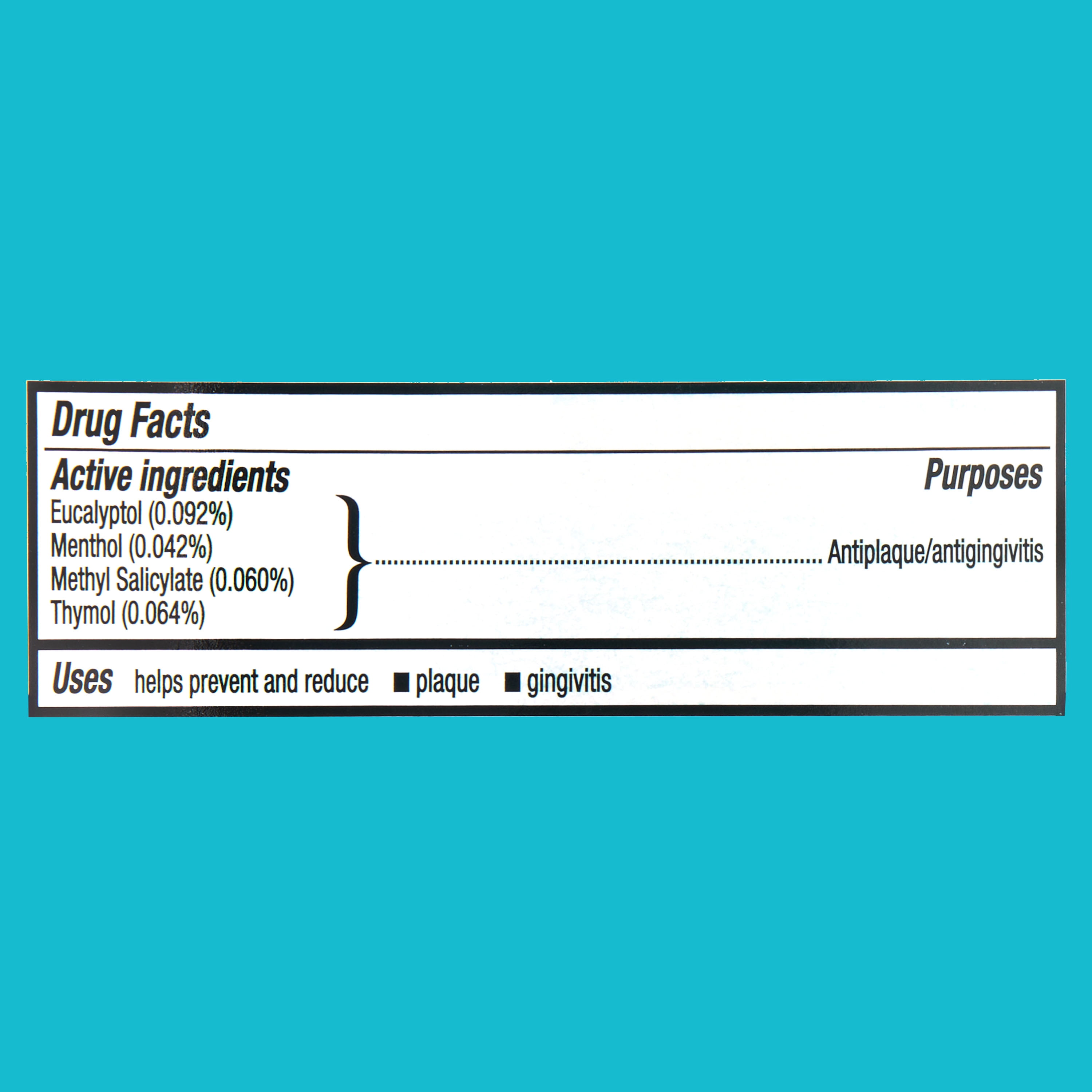Equate Blue Mint Antiseptic Mouthwash for Bad Breath & Plaque Oral Care, 1.5 L (2 Count), Compare to Listerine® Cool Mint® Active Ingredients