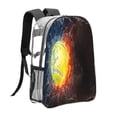 thumbnail image 3 of Easygdp Tennis Ball On Fire And Water Clear Backpack, Transparent Bookbag for School for Women Men, Capacity Clear Bag for College, Travel, 3 of 7