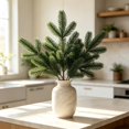 thumbnail image 5 of Artificial Plastic Pine Needle Branch, No-Watering Fake Pine Sprig Stem, Pre-Trimming Faux Pine Greenery Pick for Christmas Wreath Vase Arrangement Winter Holiday DIY Home Decoration, 5 of 5